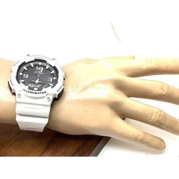 Casio Men's Watch AQS810W Illuminator Analog Digital Solar White Resin 5208 - Picture 5 of 15
